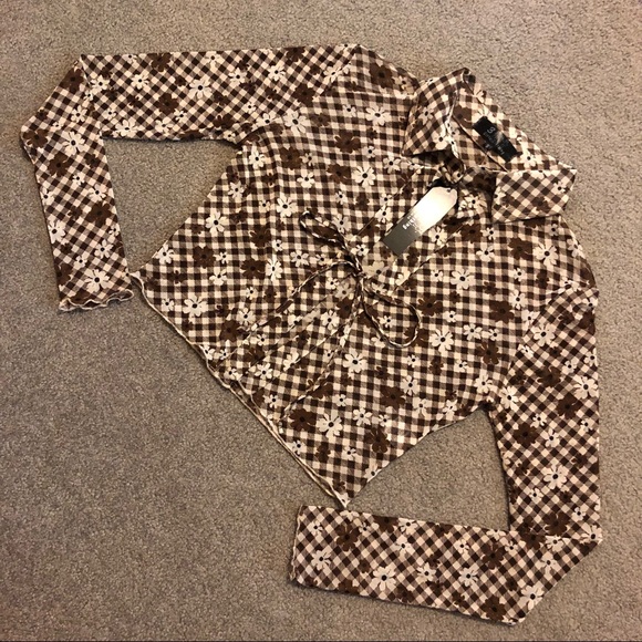 Tie Mesh Top - Picture 3 of 6